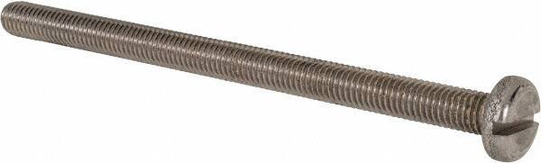 Value Collection - M8x1.25 Metric Coarse, 120mm Length Under Head Slotted Drive Machine Screw - Pan Head, Grade 316 & A4 Stainless Steel, Uncoated, Without Washer - Apex Tool & Supply
