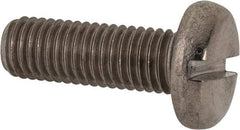 Value Collection - M10x1.50, 30mm Length Under Head Slotted Drive Machine Screw - Pan Head, Grade 316 & A4 Stainless Steel, Uncoated, Without Washer - Apex Tool & Supply