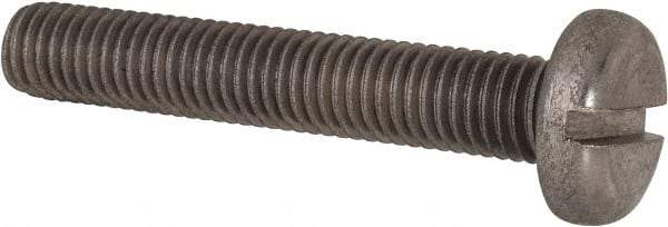 Value Collection - M10x1.50, 60mm Length Under Head Slotted Drive Machine Screw - Pan Head, Grade 316 & A4 Stainless Steel, Uncoated, Without Washer - Apex Tool & Supply