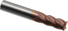 ProMax - 7/16", 1" LOC, 7/16" Shank Diam, 2-3/4" OAL, 4 Flute, Solid Carbide Square End Mill - Single End, TiCN Finish, Spiral Flute, 40° Helix, Right Hand Cut, Right Hand Flute, Series 111 - Apex Tool & Supply