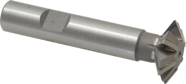 Whitney Tool Co. - 1° 1" Cut Diam, 5/16" Cut Width, 1/2" Shank, Carbide-Tipped Double-Angle Cutter - Apex Tool & Supply