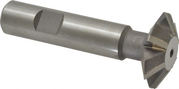 Whitney Tool Co. - 1-3/8° 1-3/8" Cut Diam, 7/16" Cut Width, 5/8" Shank, Carbide-Tipped Double-Angle Cutter - Apex Tool & Supply