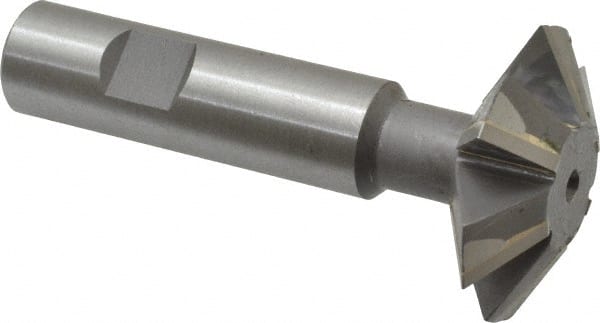 Whitney Tool Co. - 1-7/8° 1-7/8" Cut Diam, 5/8" Cut Width, 3/4" Shank, Carbide-Tipped Double-Angle Cutter - Apex Tool & Supply