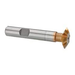 Whitney Tool Co. - 3/4° 3/4" Cut Diam, 3/16" Cut Width, 3/8" Shank, Carbide-Tipped Double-Angle Cutter - Apex Tool & Supply