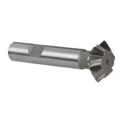 Whitney Tool Co. - 1° 1" Cut Diam, 3/8" Cut Width, 1/2" Shank, Carbide-Tipped Double-Angle Cutter - Apex Tool & Supply