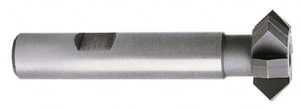 Whitney Tool Co. - 1-3/8° 1-3/8" Cut Diam, 7/16" Cut Width, 5/8" Shank, Carbide-Tipped Double-Angle Cutter - Apex Tool & Supply