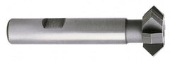 Whitney Tool Co. - 2-1/4° 2-1/4" Cut Diam, 3/4" Cut Width, 7/8" Shank, Carbide-Tipped Double-Angle Cutter - Apex Tool & Supply