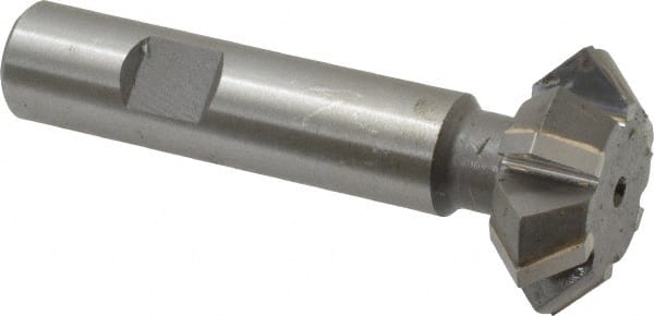 Whitney Tool Co. - 1-3/8° 1-3/8" Cut Diam, 1/2" Cut Width, 5/8" Shank, Carbide-Tipped Double-Angle Cutter - Apex Tool & Supply