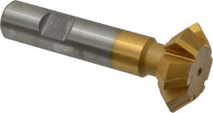 Whitney Tool Co. - 1-3/8° 1-3/8" Cut Diam, 1/2" Cut Width, 5/8" Shank, Carbide-Tipped Double-Angle Cutter - Apex Tool & Supply
