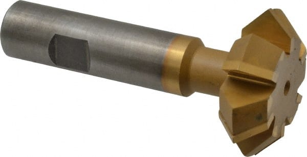 Whitney Tool Co. - 1-7/8° 1-7/8" Cut Diam, 5/8" Cut Width, 3/4" Shank, Carbide-Tipped Double-Angle Cutter - Apex Tool & Supply
