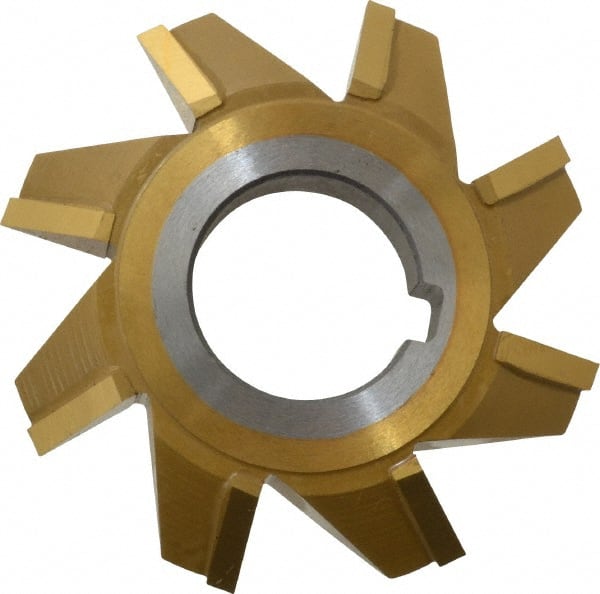 Whitney Tool Co. - 2-3/4° 2-3/4" Cut Diam, 1/2" Cut Width, 1" Arbor, Carbide-Tipped Double-Angle Cutter - Apex Tool & Supply