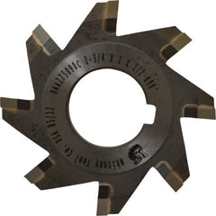 Whitney Tool Co. - 2-3/4° 2-3/4" Cut Diam, 1/2" Cut Width, 1" Arbor, Carbide-Tipped Double-Angle Cutter - Apex Tool & Supply