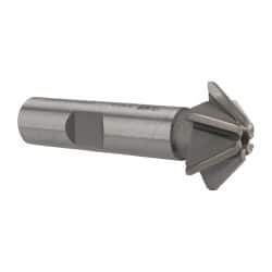 Whitney Tool Co. - 1" Diam x 5/16" Width of Cut, 45° Included Angle, Shank Connection, Carbide Tipped Single Angle Cutter - 1/2" Shank Diam, 2-1/2" Overall Length, Right Hand Cut, Uncoated - Apex Tool & Supply