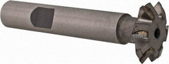 Whitney Tool Co. - 3/4" Diam x 5/16" Width of Cut, 60° Included Angle, Shank Connection, Carbide Tipped Single Angle Cutter - 3/8" Shank Diam, 2-1/8" Overall Length, Right Hand Cut, Uncoated - Apex Tool & Supply