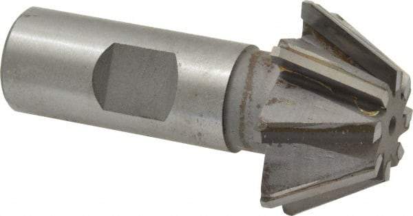 Whitney Tool Co. - 1-1/2" Diam x 5/8" Width of Cut, 60° Included Angle, Shank Connection, Carbide Tipped Single Angle Cutter - 3/4" Shank Diam, 2-3/4" Overall Length, Right Hand Cut, Uncoated - Apex Tool & Supply