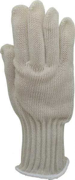 Whizard - Size L (9), ANSI Cut Lvl 5, Kevlar/Spectra/Stainless Steel Cut Resistant Gloves - High Strength Fiber/Stainless Steel Lining, Knit Wrist, Gray, Ambidextrous - Apex Tool & Supply