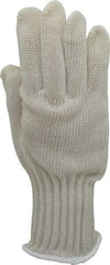 Whizard - Size L (9), ANSI Cut Lvl 5, Kevlar/Spectra/Stainless Steel Cut Resistant Gloves - High Strength Fiber/Stainless Steel Lining, Knit Wrist, Gray, Ambidextrous - Apex Tool & Supply