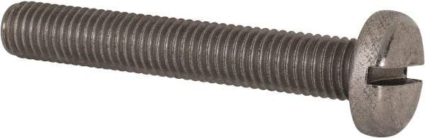 Value Collection - M10x1.50 Metric Coarse, 65mm Length Under Head Slotted Drive Machine Screw - Pan Head, Grade 316 & A4 Stainless Steel, Uncoated, Without Washer - Apex Tool & Supply