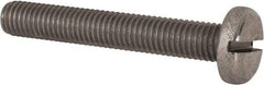 Value Collection - M10x1.50 Metric Coarse, 65mm Length Under Head Slotted Drive Machine Screw - Pan Head, Grade 316 & A4 Stainless Steel, Uncoated, Without Washer - Apex Tool & Supply