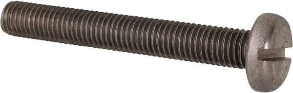 Value Collection - M10x1.50 Metric Coarse, 75mm Length Under Head Slotted Drive Machine Screw - Pan Head, Grade 316 & A4 Stainless Steel, Uncoated, Without Washer - Apex Tool & Supply