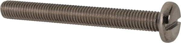 Value Collection - M10x1.50 Metric Coarse, 90mm Length Under Head Slotted Drive Machine Screw - Pan Head, Grade 316 & A4 Stainless Steel, Uncoated, Without Washer - Apex Tool & Supply