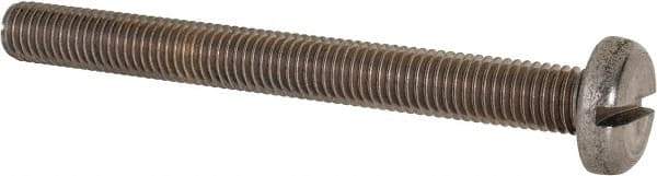 Value Collection - M10x1.50 Metric Coarse, 100mm Length Under Head Slotted Drive Machine Screw - Pan Head, Grade 316 & A4 Stainless Steel, Uncoated, Without Washer - Apex Tool & Supply
