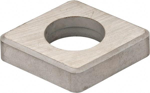 Made in USA - 1" Inscribed Circle, Diamond (Shape) Shim for Indexables - Carbide, 1/8" Thick, CSN Shim Style, Negative Rake - Apex Tool & Supply