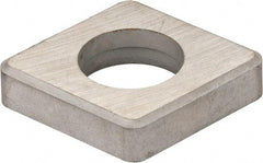 Made in USA - 1" Inscribed Circle, Diamond (Shape) Shim for Indexables - Carbide, 1/8" Thick, CSN Shim Style, Negative Rake - Apex Tool & Supply