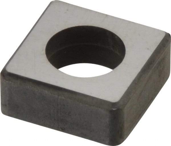 Made in USA - 1/2" Inscribed Circle, Square Shim for Indexables - Carbide, 3/16" Thick, ISSN Shim Style, Negative Rake - Apex Tool & Supply