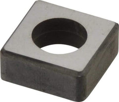 Made in USA - 1/2" Inscribed Circle, Square Shim for Indexables - Carbide, 3/16" Thick, ISSN Shim Style, Negative Rake - Apex Tool & Supply