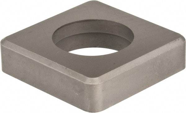 Made in USA - 1" Inscribed Circle, Square Shim for Indexables - Carbide, 1/4" Thick, ISSN Shim Style, Negative Rake - Apex Tool & Supply