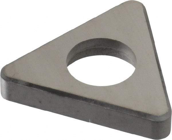 Made in USA - 3/4" Inscribed Circle, Triangle Shim for Indexables - Carbide, 3/16" Thick, ITSN Shim Style, Negative Rake - Apex Tool & Supply