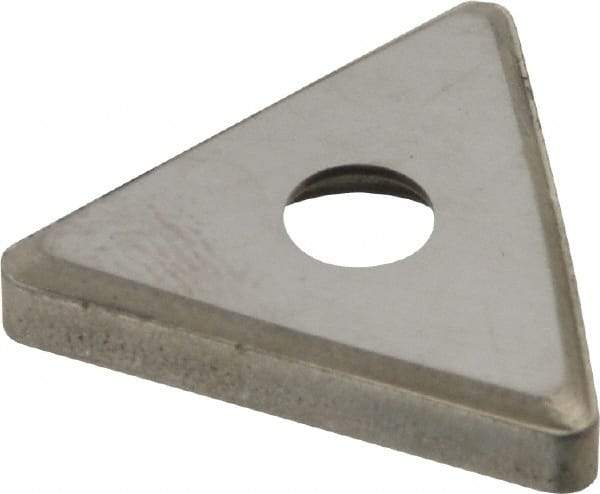 Made in USA - 1/2" Inscribed Circle, Triangle Shim for Indexables - Carbide, 1/8" Thick, SM Shim Style, Negative Rake - Apex Tool & Supply