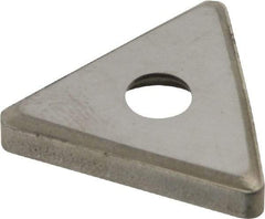 Made in USA - 1/2" Inscribed Circle, Triangle Shim for Indexables - Carbide, 1/8" Thick, SM Shim Style, Negative Rake - Apex Tool & Supply