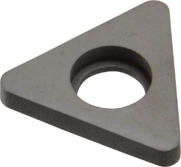 Made in USA - 1/2" Inscribed Circle, Triangle Shim for Indexables - Carbide, 1/8" Thick, STN Shim Style, Negative Rake - Apex Tool & Supply