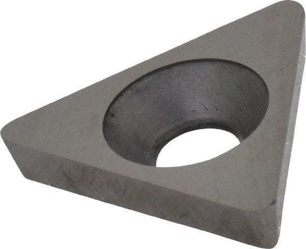 Made in USA - 1/2" Inscribed Circle, Triangle Shim for Indexables - Carbide, 1/8" Thick, SM Shim Style, Positive Rake - Apex Tool & Supply