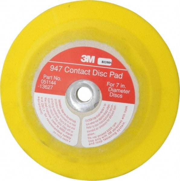 3M - 7" Diam Hook & Loop Disc Backing Pad - Medium Density, 6,000 RPM - Apex Tool & Supply