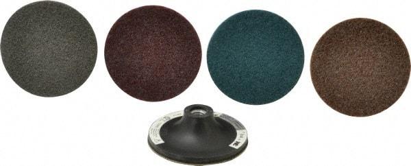 3M - 5 Piece, 4" Disc Diam, Abrasive Disc Kit - Nonwoven, Coarse, Medium, Very Fine, Super Fine Grade, Aluminum Oxide\xB6Silicon Carbide - Apex Tool & Supply