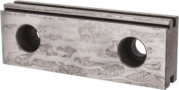 Kurt - 1 Piece Vise Jaw Plate - Steel, 3.969" Long, 0.672" Wide, 1.374" High - Apex Tool & Supply