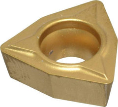Kennametal - WPMT32.52 LF Grade KC850 Carbide Turning Insert - TiC/TiCN/TiN Finish, 80° Trigon, 3/8" Inscr Circle, 5/32" Thick, 1/32" Corner Radius - Apex Tool & Supply
