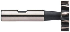 Interstate - 7/8" Diam x 7/32" Face Width, High Speed Steel, 10 Teeth, Shank Connection Woodruff Keyseat Cutter - Uncoated, 2-7/32" OAL x 1/2" Shank, Staggered Teeth, ANSI 707, Old Standard 12 - Apex Tool & Supply