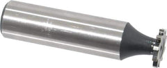 Interstate - 1/2" Diam x 1/16" Face Width, High Speed Steel, 8 Teeth, Shank Connection Woodruff Keyseat Cutter - Uncoated, 2-1/16" OAL x 1/2" Shank, Straight Teeth, ANSI 204, Old Standard 1 - Apex Tool & Supply