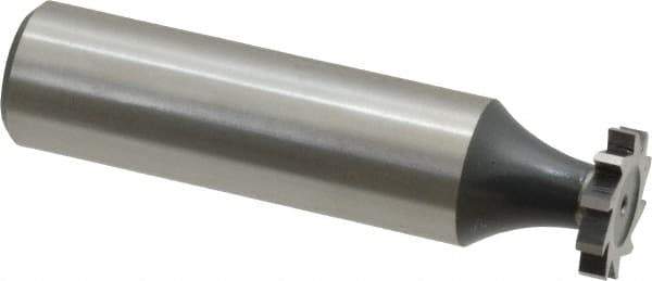 Interstate - 1/2" Diam x 3/32" Face Width, High Speed Steel, 8 Teeth, Shank Connection Woodruff Keyseat Cutter - Uncoated, 2-3/32" OAL x 1/2" Shank, Straight Teeth, ANSI 304, Old Standard 2 - Apex Tool & Supply