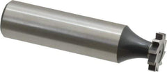 Interstate - 1/2" Diam x 3/32" Face Width, High Speed Steel, 8 Teeth, Shank Connection Woodruff Keyseat Cutter - Uncoated, 2-3/32" OAL x 1/2" Shank, Straight Teeth, ANSI 304, Old Standard 2 - Apex Tool & Supply