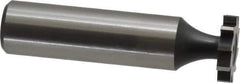 Interstate - 5/8" Diam x 1/8" Face Width, High Speed Steel, 8 Teeth, Shank Connection Woodruff Keyseat Cutter - Uncoated, 2-1/8" OAL x 1/2" Shank, Straight Teeth, ANSI 405, Old Standard 5 - Apex Tool & Supply