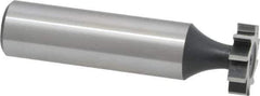 Interstate - 5/8" Diam x 5/32" Face Width, High Speed Steel, 8 Teeth, Shank Connection Woodruff Keyseat Cutter - Uncoated, 2-5/32" OAL x 1/2" Shank, Straight Teeth, ANSI 505, Old Standard 6 - Apex Tool & Supply
