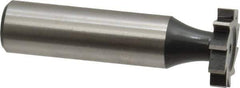 Interstate - 3/4" Diam x 5/32" Face Width, High Speed Steel, 10 Teeth, Shank Connection Woodruff Keyseat Cutter - Uncoated, 2-5/32" OAL x 1/2" Shank, Straight Teeth, ANSI 506, Old Standard 8 - Apex Tool & Supply
