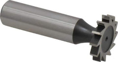 Interstate - 7/8" Diam x 5/32" Face Width, High Speed Steel, 10 Teeth, Shank Connection Woodruff Keyseat Cutter - Uncoated, 2-5/32" OAL x 1/2" Shank, Straight Teeth, ANSI 507, Old Standard 10 - Apex Tool & Supply