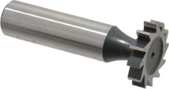 Interstate - 7/8" Diam x 3/16" Face Width, High Speed Steel, 10 Teeth, Shank Connection Woodruff Keyseat Cutter - Uncoated, 2-3/16" OAL x 1/2" Shank, Straight Teeth, ANSI 607, Old Standard 11 - Apex Tool & Supply