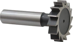 Interstate - 1-3/8" Diam x 5/16" Face Width, High Speed Steel, 14 Teeth, Shank Connection Woodruff Keyseat Cutter - Uncoated, 2-5/16" OAL x 1/2" Shank, Straight Teeth, ANSI 1011, Old Standard 23 - Apex Tool & Supply